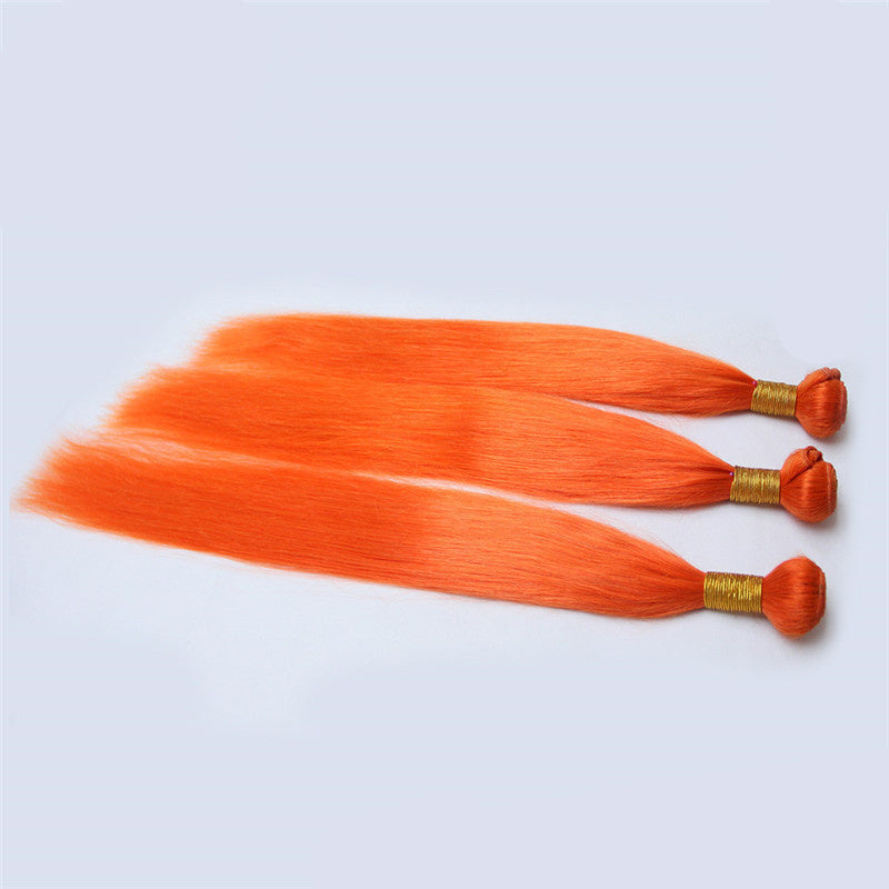 Color Human Hair Curtain Orange Hair Color Human Hair Curtain Orange Hair